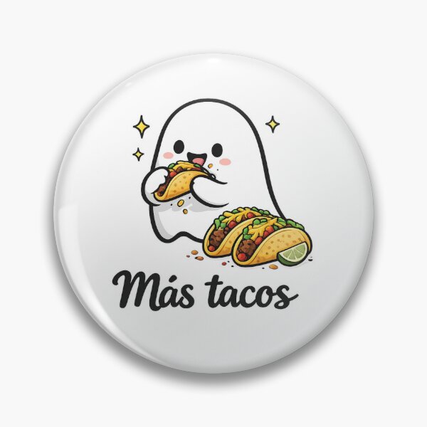Item preview, Más Tacos Cute Ghost Eating Tacos | Funny Kawaii Mexican Food Ghost designed and sold by BlackBoneArt.