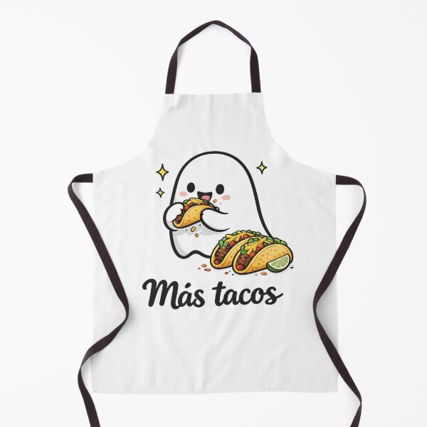 Item preview, Más Tacos Cute Ghost Eating Tacos | Funny Kawaii Mexican Food Ghost designed and sold by BlackBoneArt.