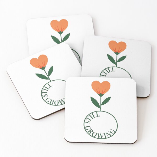 Item preview, Still Growing - Heart Flower Botanical Graphic Art designed and sold by Dzblack.