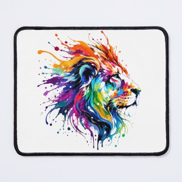 Item preview, Colorful Abstract Lion Splash Art designed and sold by Snurly.