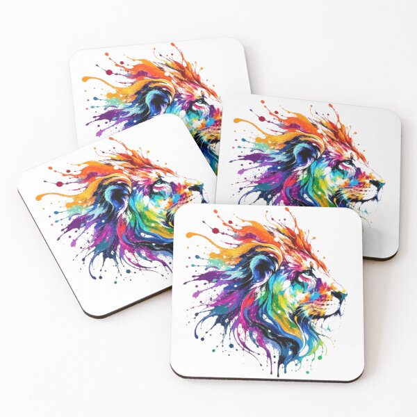 Item preview, Colorful Abstract Lion Splash Art designed and sold by Snurly.