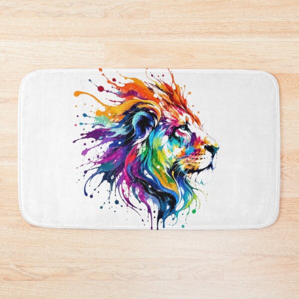 Item preview, Colorful Abstract Lion Splash Art designed and sold by Snurly.