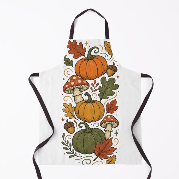 Item preview, Vintage Autumn Pumpkins & Mushrooms designed and sold by Mar1eg.