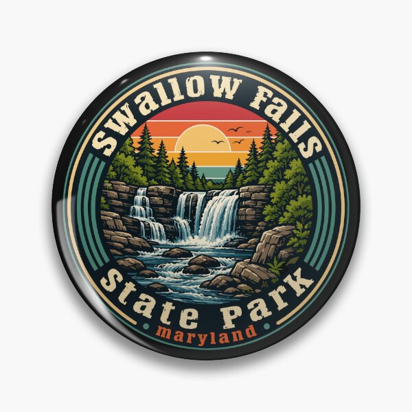 Item preview, Swallow Falls State Park Maryland Retro Vintage designed and sold by TomFrontierArt.
