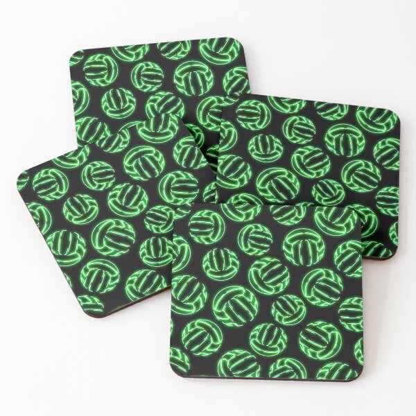 Item preview, Neon glow line art sketch volleyballs - green designed and sold by katzdzynes.