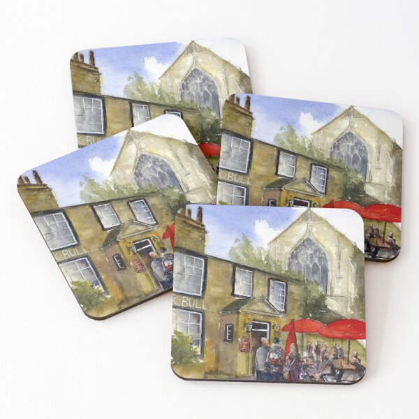 Item preview, The Black Bull Inn Haworth Bronte Country Watercolor Painting designed and sold by OnHeathAndMoor.