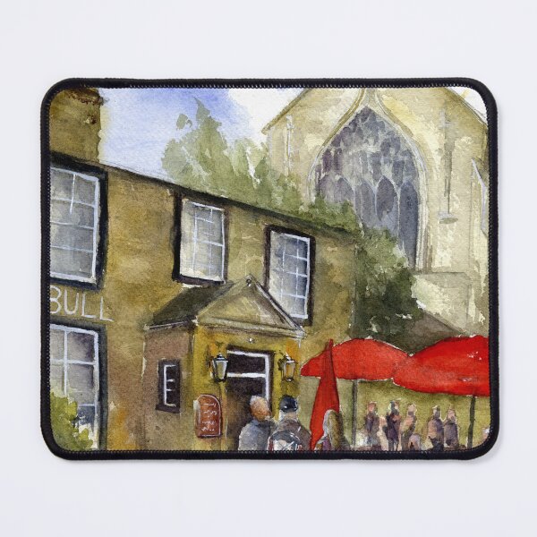 Item preview, The Black Bull Inn Haworth Bronte Country Watercolor Painting designed and sold by OnHeathAndMoor.
