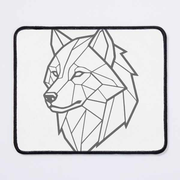 Item preview, Geometric Wolf | Minimalist Wildlife Line Art designed and sold by HexVoid.