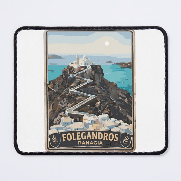 Item preview, Vintage Folegandros Panagia Church Zigzag Path Travel designed and sold by CharaFei.Art.