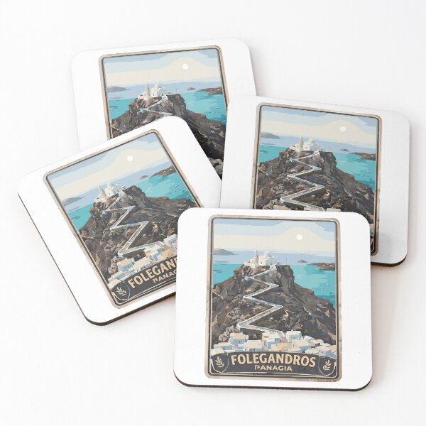 Item preview, Vintage Folegandros Panagia Church Zigzag Path Travel designed and sold by CharaFei.Art.
