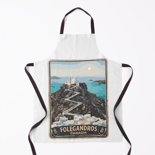 Item preview, Vintage Folegandros Panagia Church Zigzag Path Travel designed and sold by CharaFei.Art.
