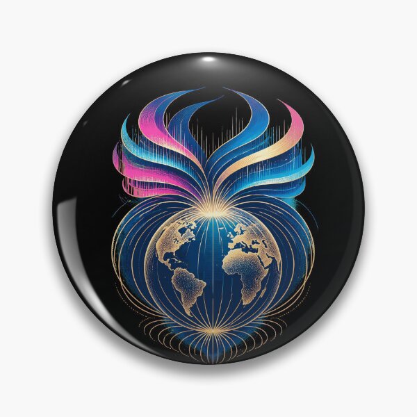 Item preview, Aurora Magnetic Field Earth Science Art designed and sold by BoyleDesignShop.