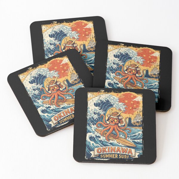 Item preview, Okinawa Samurai Skull Octopus Surf Adventure designed and sold by crouchingpixel.
