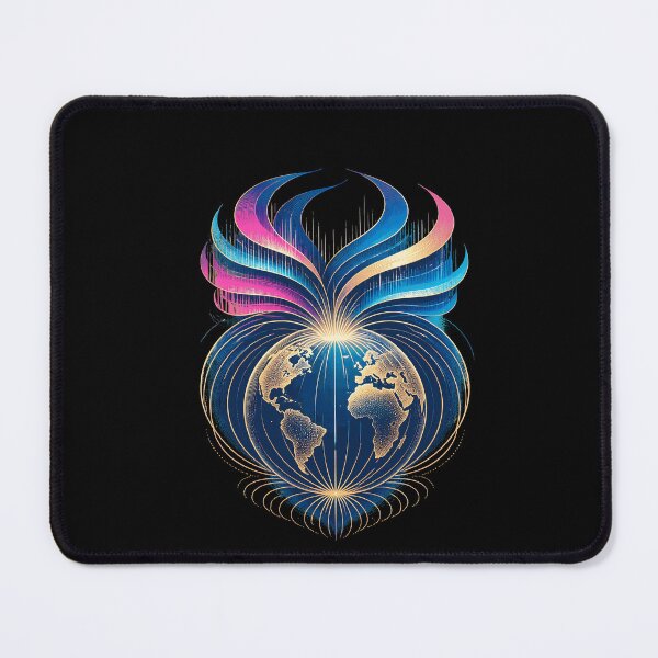 Item preview, Aurora Magnetic Field Earth Science Art designed and sold by BoyleDesignShop.