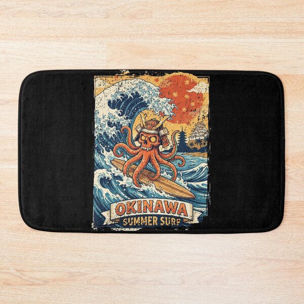 Item preview, Okinawa Samurai Skull Octopus Surf Adventure designed and sold by crouchingpixel.