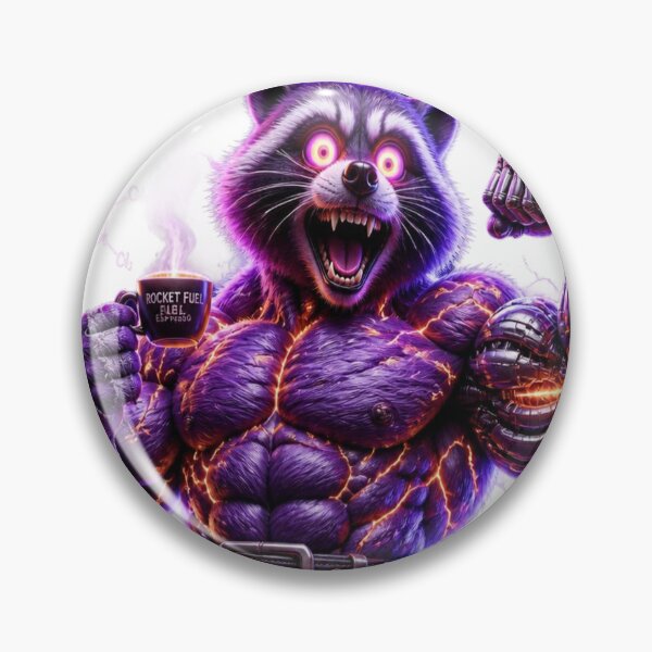 Item preview, 100% Caffeine 0% Calm - Super Muscular Pre-Workout Raccoon-#PreWorkout # designed and sold by mo-carnival.
