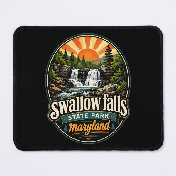 Item preview, Swallow Falls State Park Retro Maryland Travel designed and sold by TomFrontierArt.