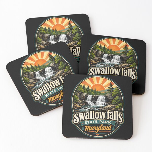 Item preview, Swallow Falls State Park Retro Maryland Travel designed and sold by TomFrontierArt.