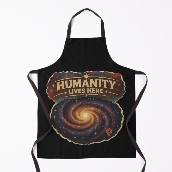Item preview, 'Humanity Lives Here' Galaxy You are Here! Retro Sci-Fi designed and sold by Genius Geek.