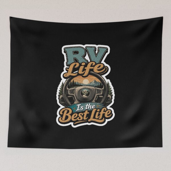 Item preview, RV Life Is The Best Life Mountain Road Trip Adventure designed and sold by ColeLaniTrading.