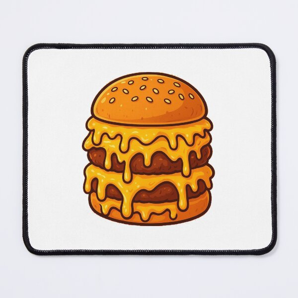 Item preview, Gourmet Double Cheeseburger Illustration with Melting Cheese designed and sold by yumnedolesa1.