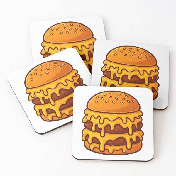 Item preview, Gourmet Double Cheeseburger Illustration with Melting Cheese designed and sold by yumnedolesa1.