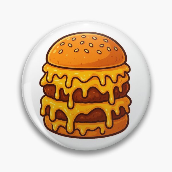 Item preview, Gourmet Double Cheeseburger Illustration with Melting Cheese designed and sold by yumnedolesa1.