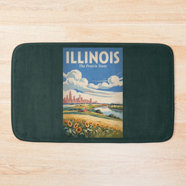 Item preview, Illinois Chicago Skyline Illustration Travel Art Vintage designed and sold by KrisSidDesigns.
