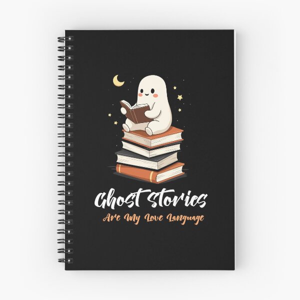 Item preview, Ghost Stories Are My Love Language Ghost Reading On Stack Of Books Halloween Graphic Design designed and sold by PixelDockStudio.