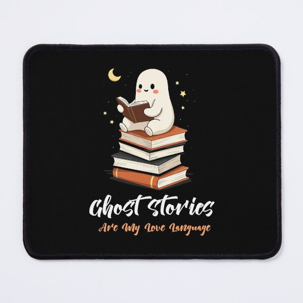 Item preview, Ghost Stories Are My Love Language Ghost Reading On Stack Of Books Halloween Graphic Design designed and sold by PixelDockStudio.