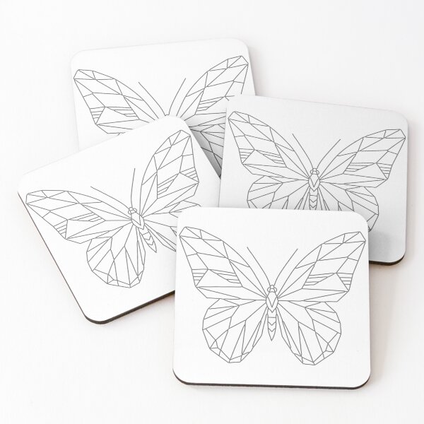 Item preview, Geometric Butterfly | Minimalist Nature Line Art designed and sold by HexVoid.