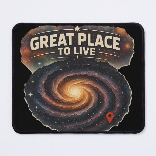 Item preview, 'Great Place to Live' Galaxy You are Here! Retro Sci-Fi designed and sold by Genius Geek.