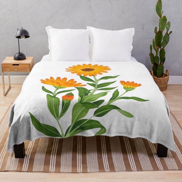 Item preview, Calendula (Pot Marigold) Botanical Illustration designed and sold by yumnedolesa1.