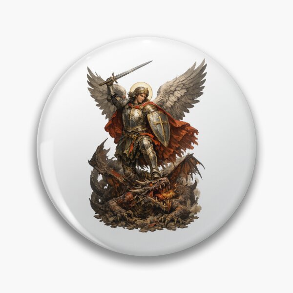 Item preview, Saint Michael the Archangel Defeats the Dragon designed and sold by HolyLandDesigns.