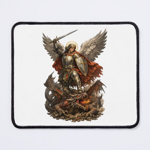 Item preview, Saint Michael the Archangel Defeats the Dragon designed and sold by HolyLandDesigns.