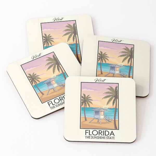 Item preview, Florida Scenic Vintage Style Travel Advert designed and sold by Dimensionality.