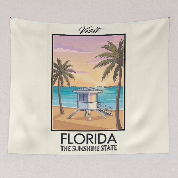 Item preview, Florida Scenic Vintage Style Travel Advert designed and sold by Dimensionality.