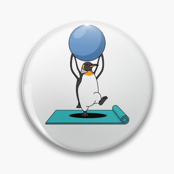 Item preview, Funny King Penguin Pilates Ball Balance Workout designed and sold by Rare By Hero.