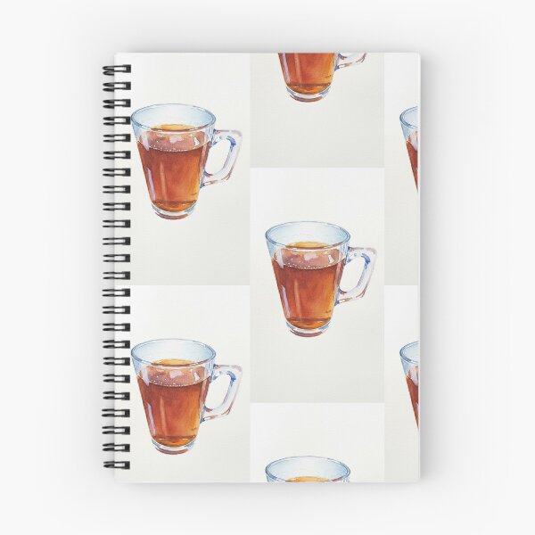 Item preview, Watercolor Clear Glass Mug with Tea Art Print designed and sold by KaleChub.