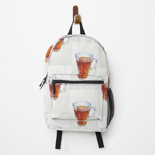 Item preview, Watercolor Clear Glass Mug with Tea Art Print designed and sold by KaleChub.