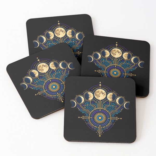 Item preview, Moon Phase Circuit Astronomy Technology Art designed and sold by BoyleDesignShop.