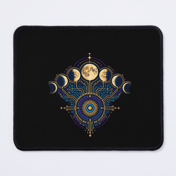 Item preview, Moon Phase Circuit Astronomy Technology Art designed and sold by BoyleDesignShop.