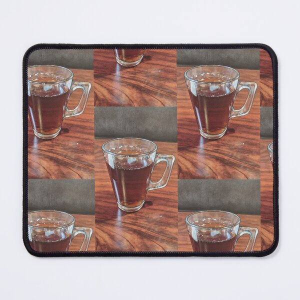 Item preview, Warm Wood Table Glass Mug Art Print designed and sold by KaleChub.