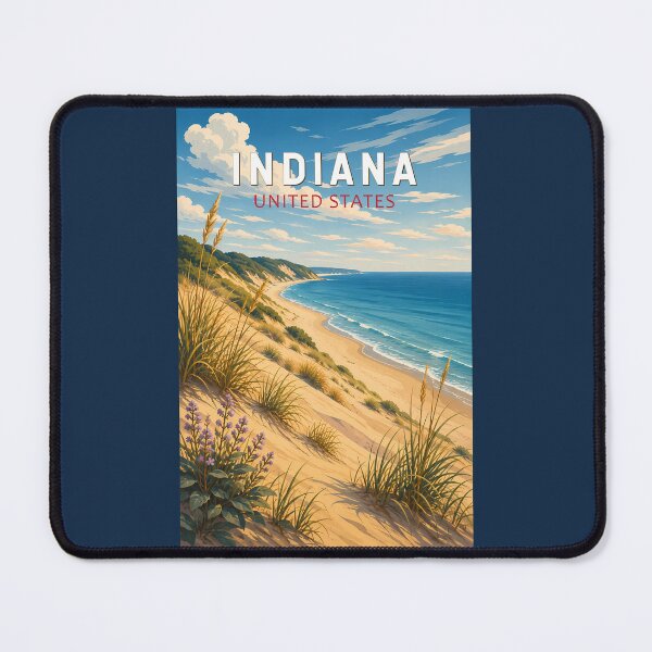 Item preview, Indiana Illustration Travel Art Vintage designed and sold by KrisSidDesigns.