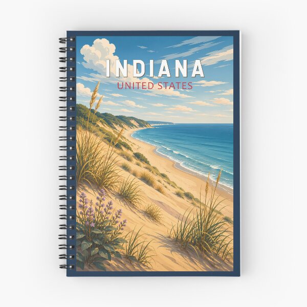 Item preview, Indiana Illustration Travel Art Vintage designed and sold by KrisSidDesigns.