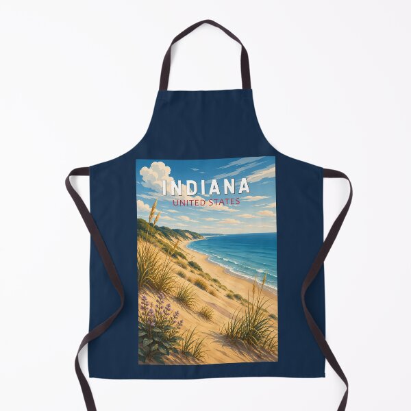Item preview, Indiana Illustration Travel Art Vintage designed and sold by KrisSidDesigns.