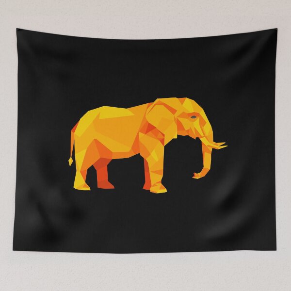 Item preview, Geometric Low Poly Elephant designed and sold by chaaval.