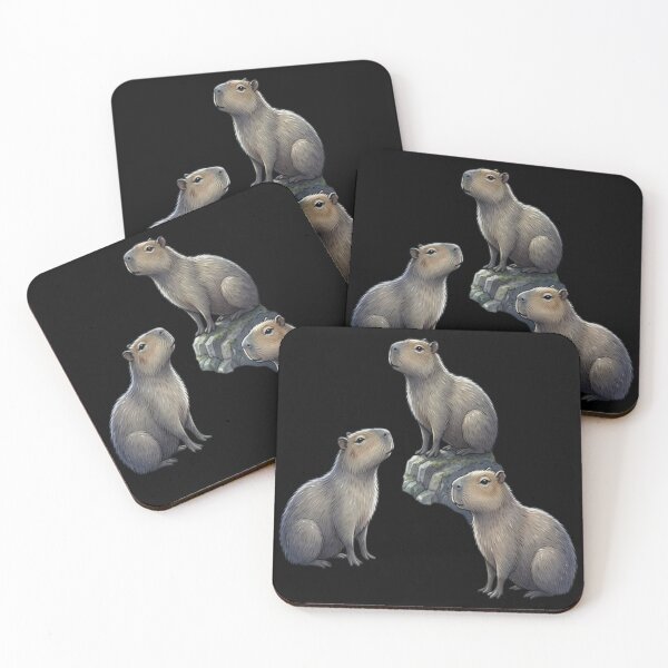 Item preview, Three Capybaras and Moon Funny Capybara Humor Parody designed and sold by Bensoncreatives.