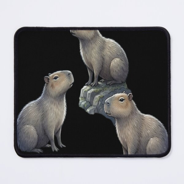 Item preview, Three Capybaras and Moon Funny Capybara Humor Parody designed and sold by Bensoncreatives.