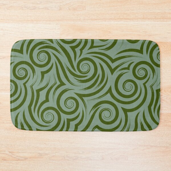 Item preview, ​Sage Green Tribal Swirl Wave Pattern designed and sold by ​Jyoti Digital Artist.